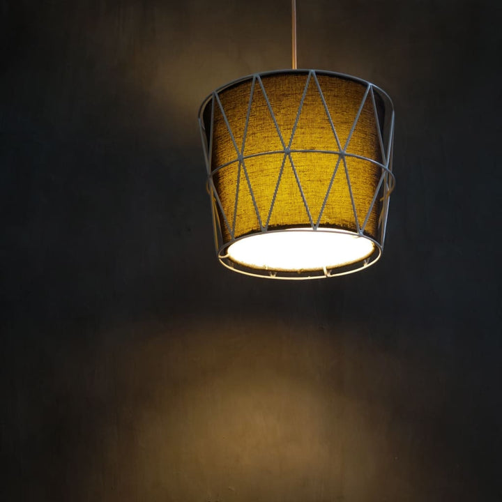 Quintessential White Wire Hanging Cage Lamp Pendant Lighting - The Black Steel