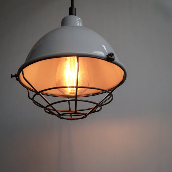 Retro Modern Grey Pendant Industrial Lighting Fixture - The Black Steel