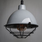 Retro Modern Grey Pendant Industrial Lighting Fixture - The Black Steel