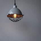 Retro Modern Grey Pendant Industrial Lighting Fixture - The Black Steel