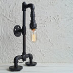 Robo Modern Industrial Style Pipe Floor Lamp v1.1 - The Black Steel