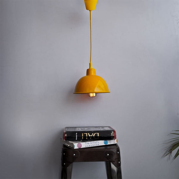 Sunshine Yellow 1917 Classic Yellow Pendant Lighting - The Black Steel