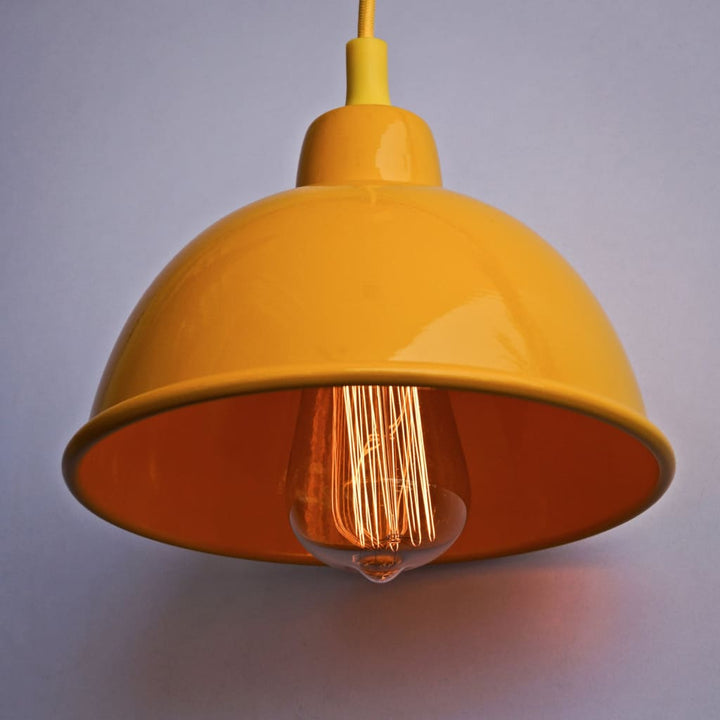 Sunshine Yellow 1917 Classic Yellow Pendant Lighting - The Black Steel