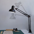 Swing Arm Desk Clamp-On-Lamp 30"H - The Black Steel