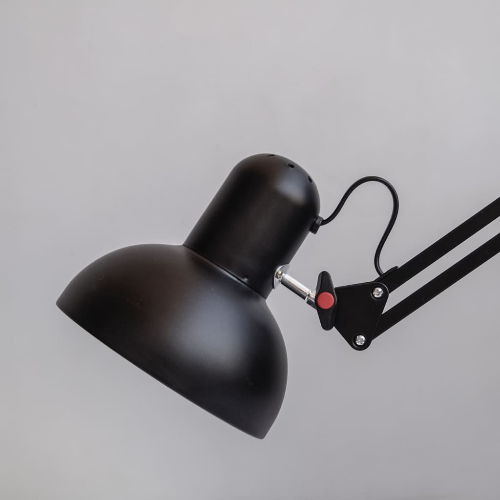 Swing Arm Desk Clamp-On-Lamp 30"H - The Black Steel
