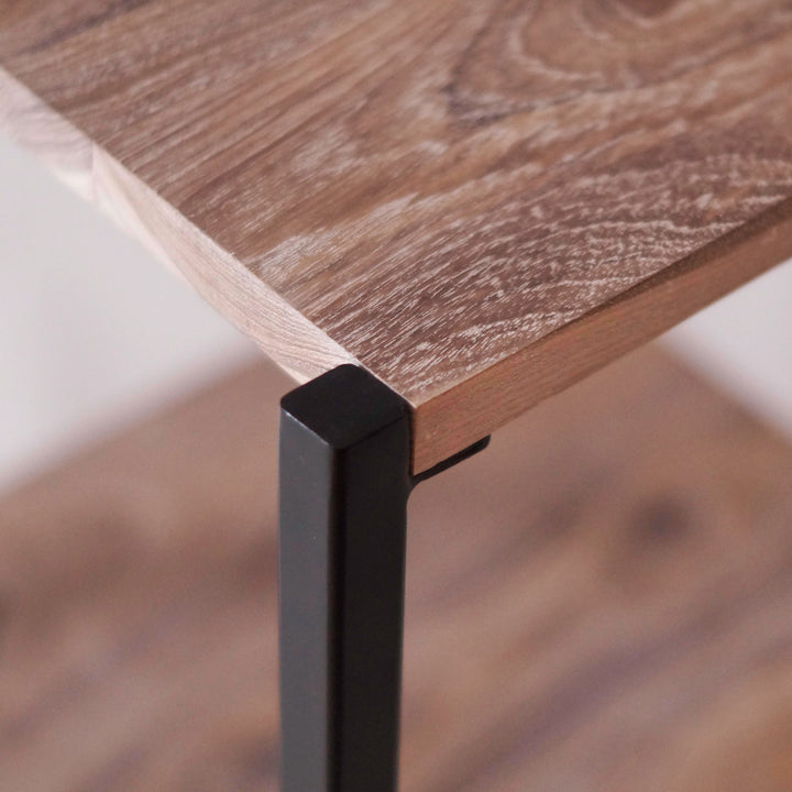 small table wood metal black design
