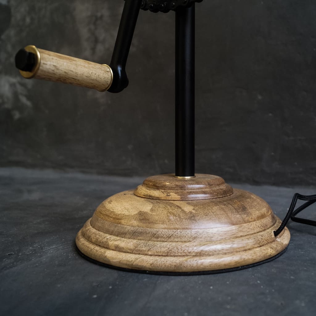 The Sprocket Wheel Industrial Lamp v3.0 - The Black Steel