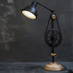 The Sprocket Wheel Industrial Lamp v3.0 - The Black Steel