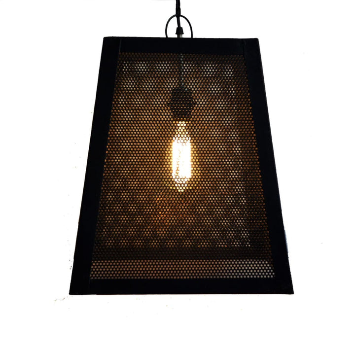 Trapezoid Black Industrial Ceiling Lamp - The Black Steel