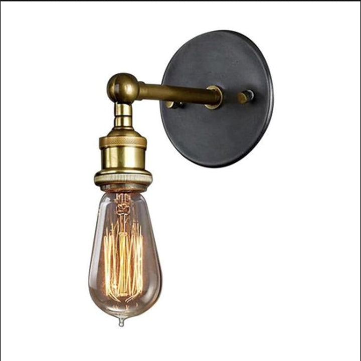 Vintage Loft Industrial Metal Wall Sconce - The Black Steel