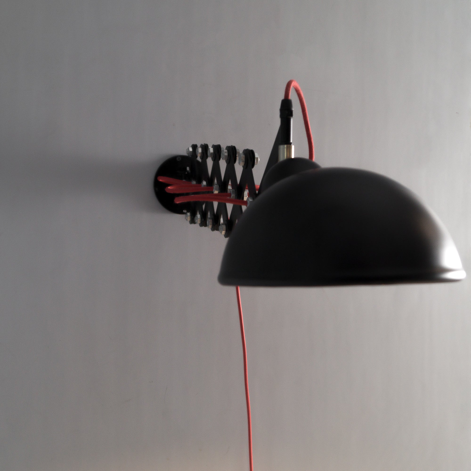 Warsai Scissor Arm Light for Wall and Ceiling - The Black Steel