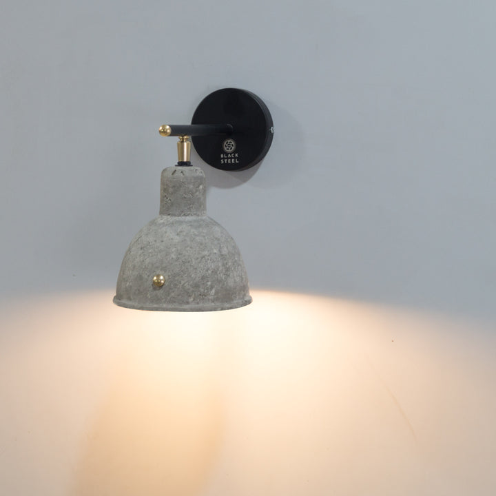 Zolo Concrete Metal Wall Sconce - The Black Steel