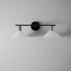 twin glass wall lamp