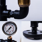Warehouse Pressure Gauge Twisted Industrial Lamp - The Black Steel