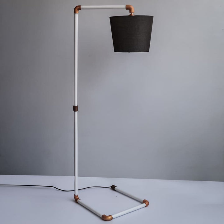 Jazz Steampunk Pipe Design Industrial Floor Lamp - The Black Steel