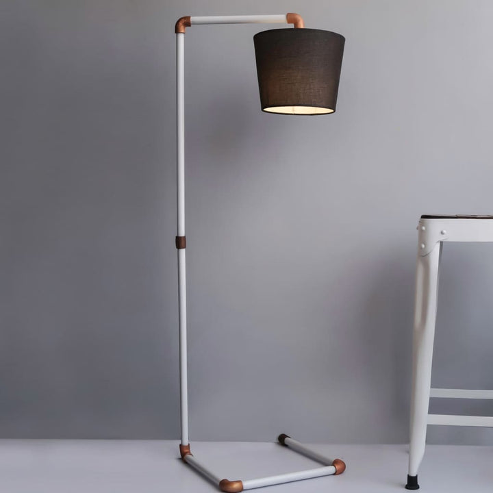 Jazz Steampunk Pipe Design Industrial Floor Lamp - The Black Steel