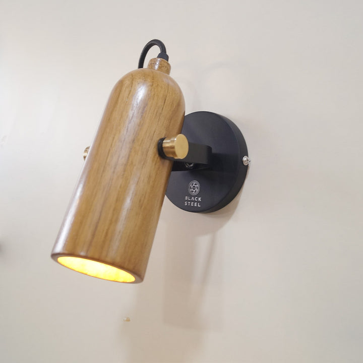 wooden wall sconce