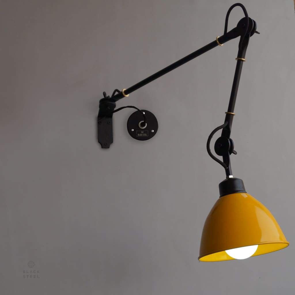 Shop Yellow Wall Lamp Industrial SwingArm Wall Mounted Light Online